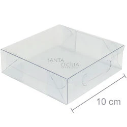 Caixa de Acetato M 02 - 10 x 10 x 3 cm - 20 unid.
